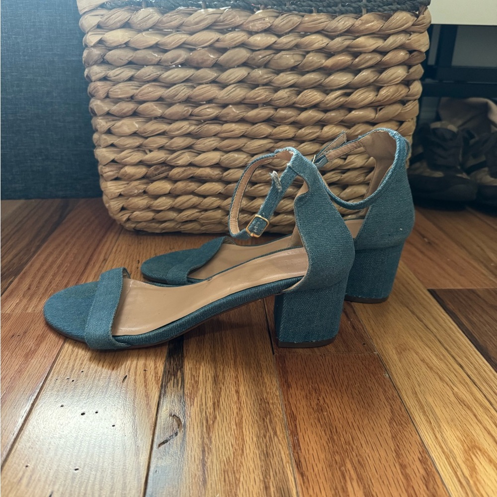 DONATING TMRW ! Denim heels! - Picture 4 of 6